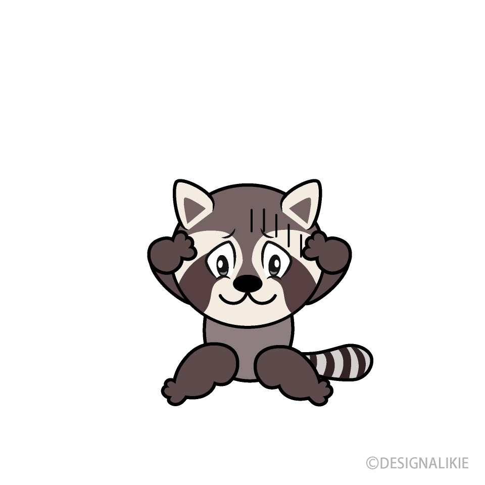 Depressed Raccoon Cartoon Character Image