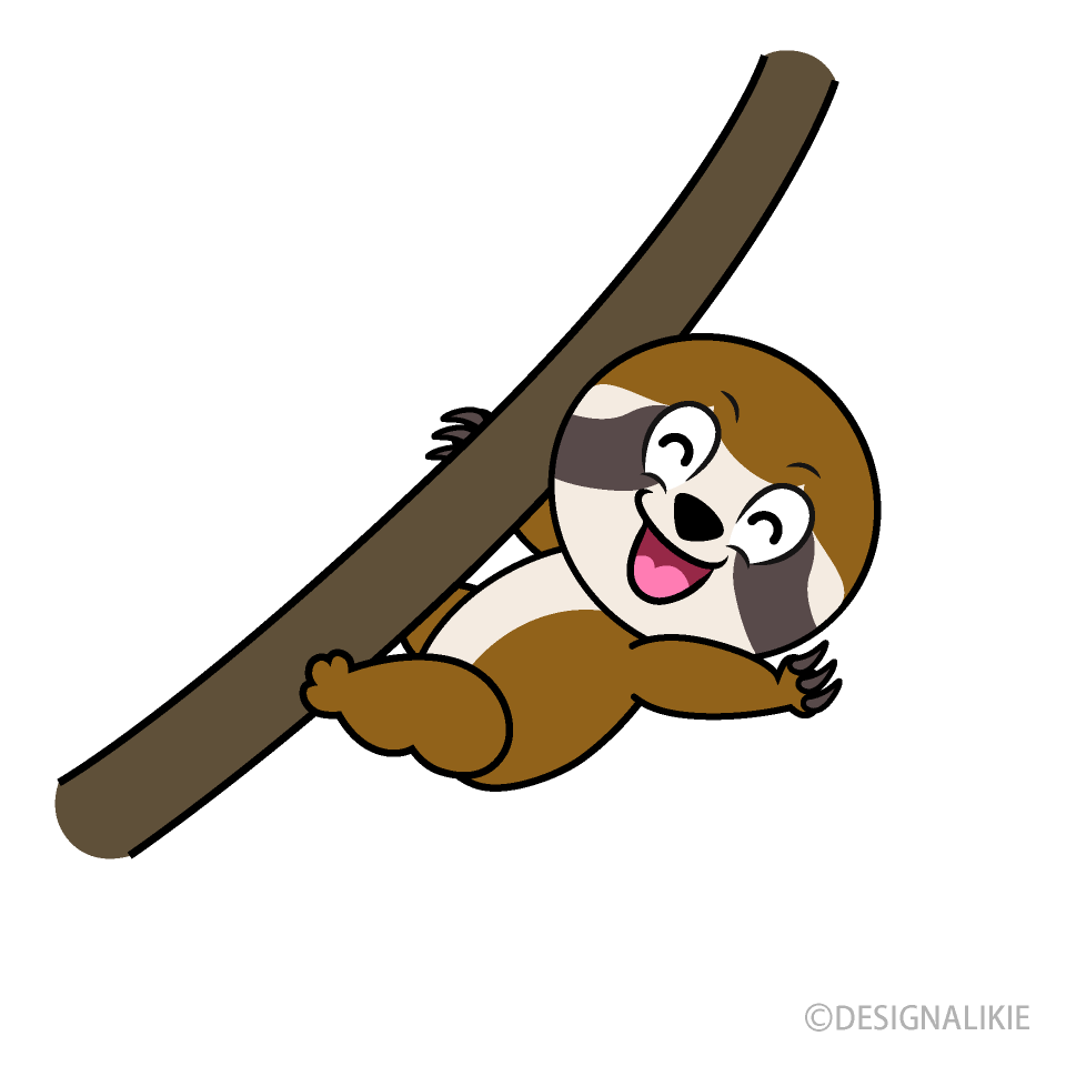 Smiling Sloth Cartoon Character Image