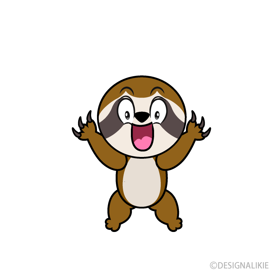 Surprising Sloth Cartoon Character Image