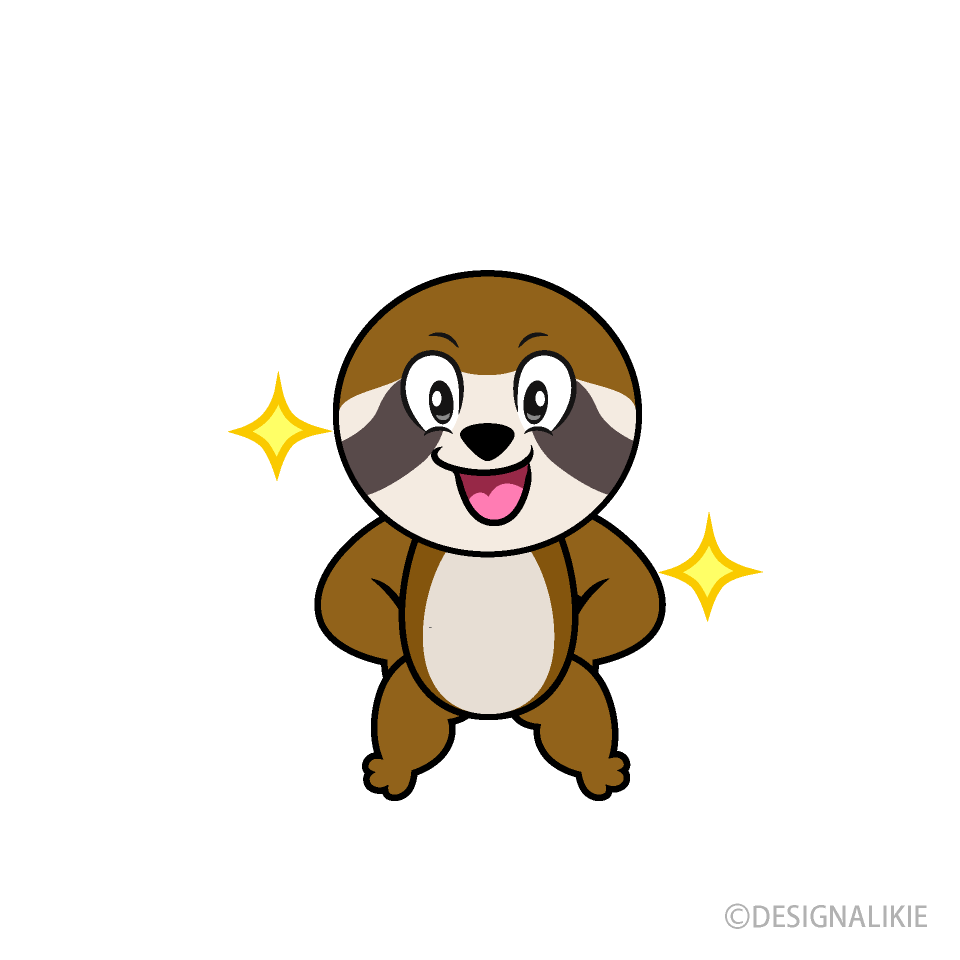 Glitter Sloth Cartoon Character Image