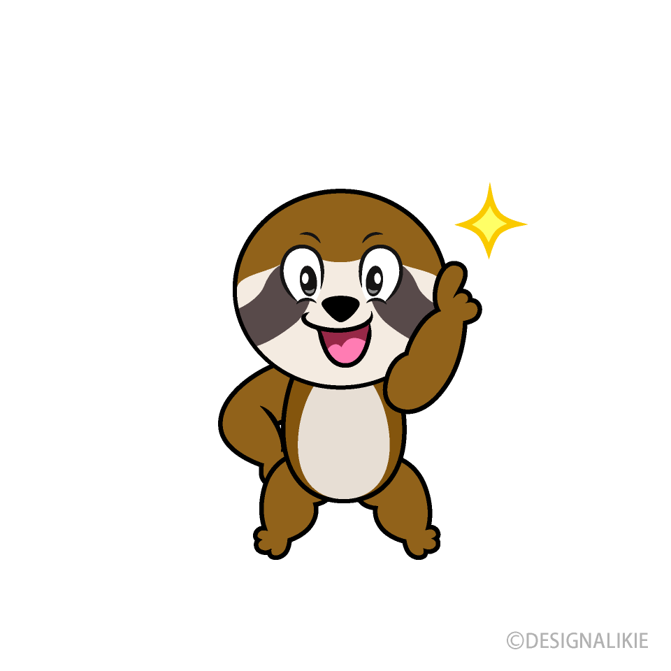 Posing Sloth Cartoon Character Image