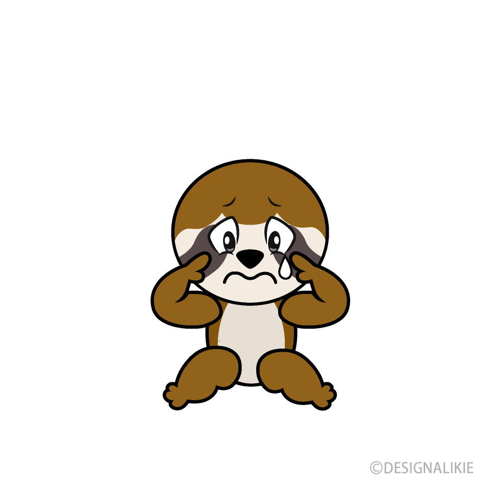 Sad Sloth Cartoon Character Image
