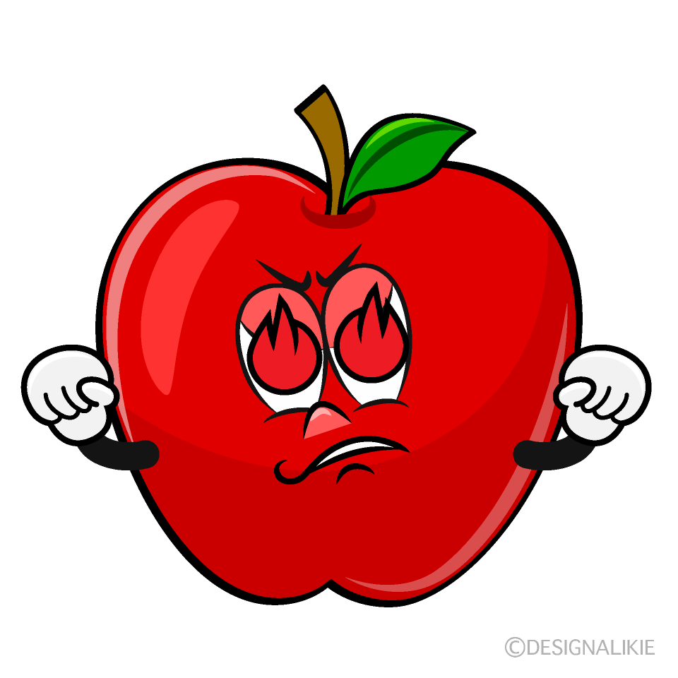 Enthusiasm Apple Cartoon Character Image