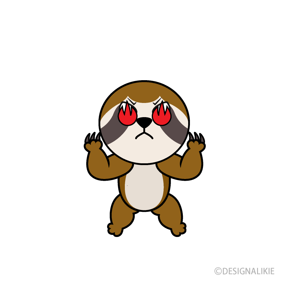 Enthusiasm Sloth Cartoon Character Image