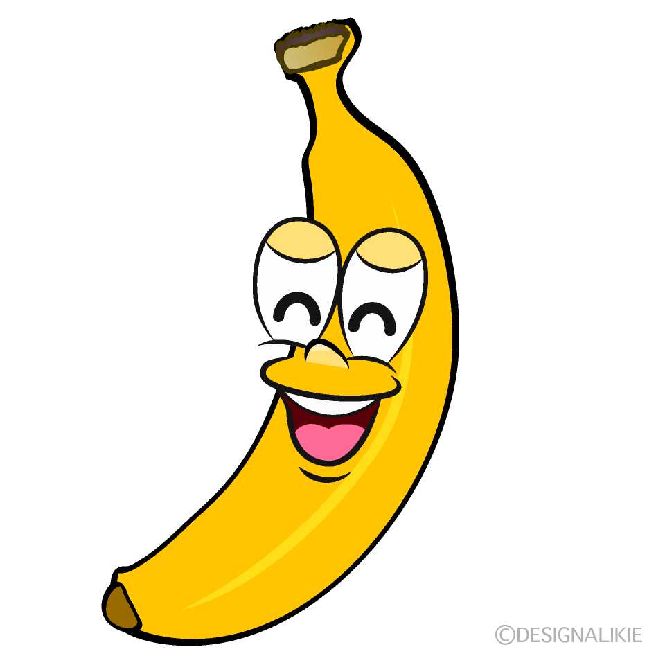 Smiling Banana Cartoon Character Image