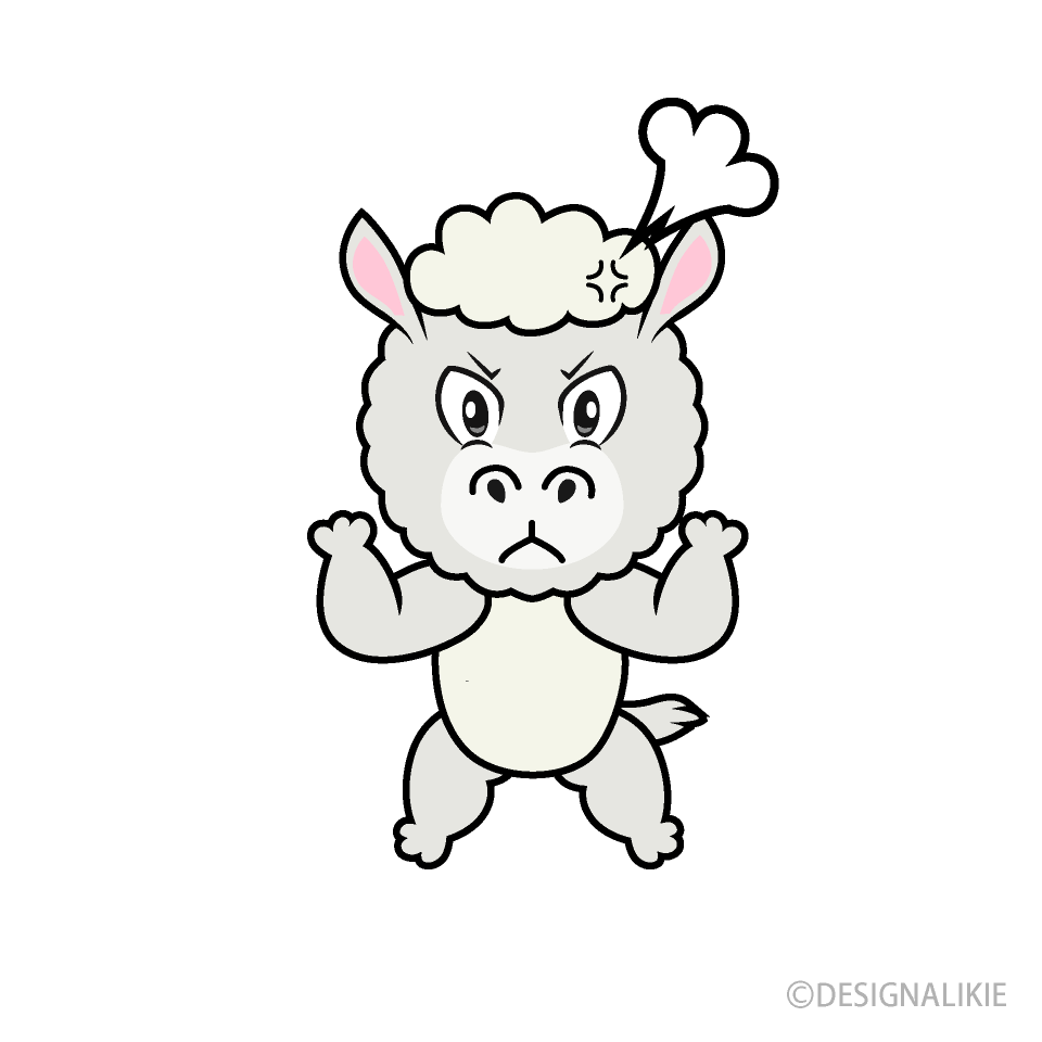 Alpaca Enojado Animado