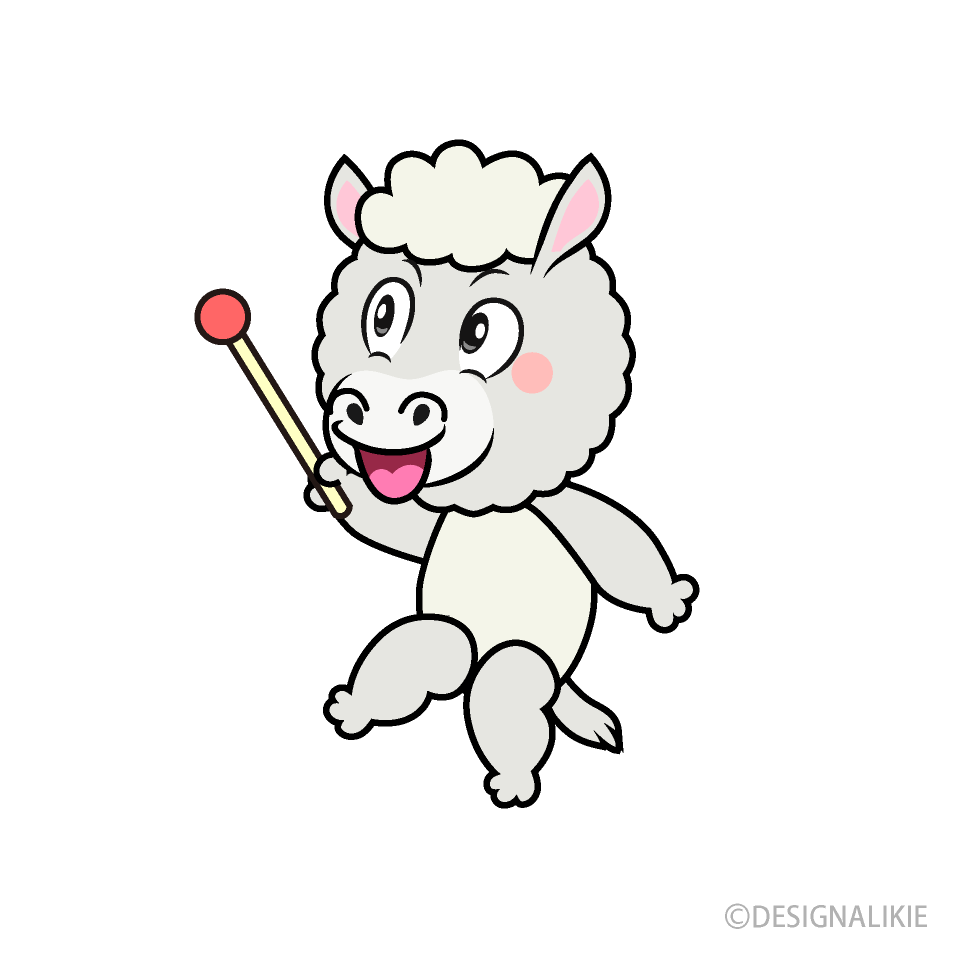 Speaking Alpaca Cartoon Character Image