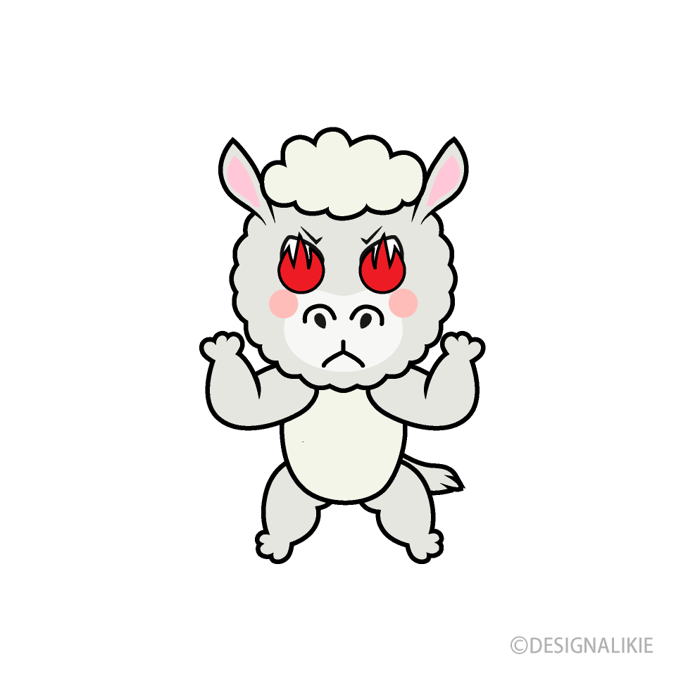 Enthusiasm Alpaca Cartoon Character Image