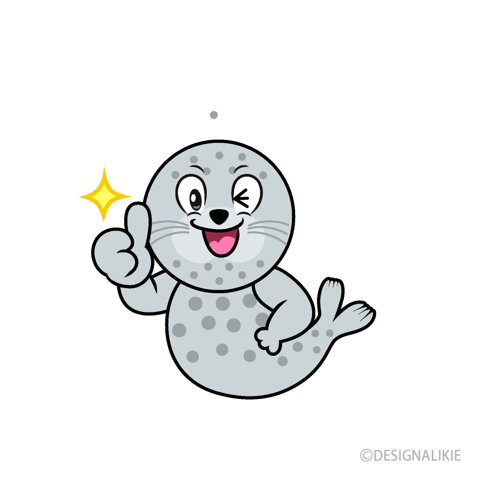 Thumbs up Seal Cartoon Character Image