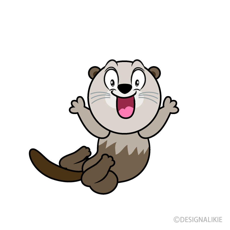 Surprising Sea Otter Cartoon Character Image