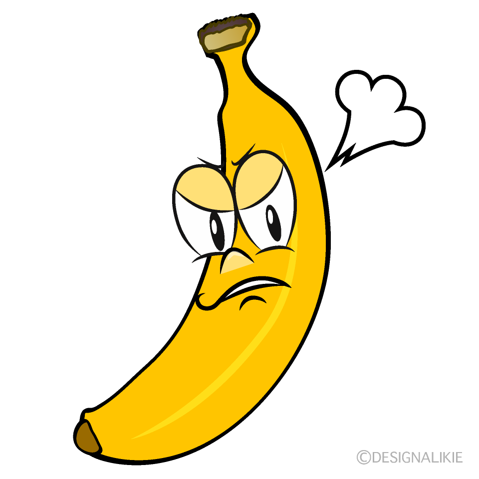 Angry Banana Cartoon Character Image