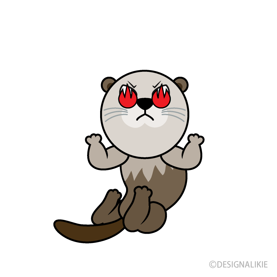 Enthusiasm Sea Otter Cartoon Character Image