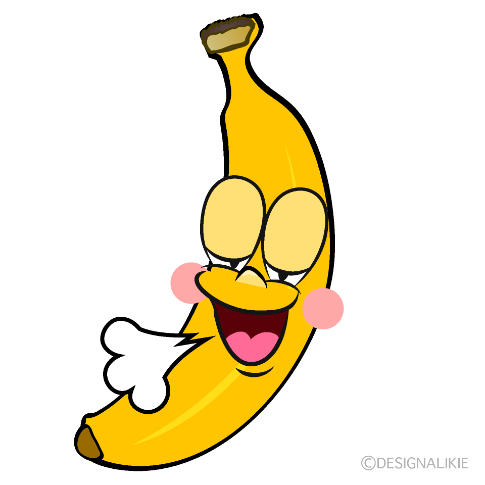 Relaxing Banana Cartoon Character Image