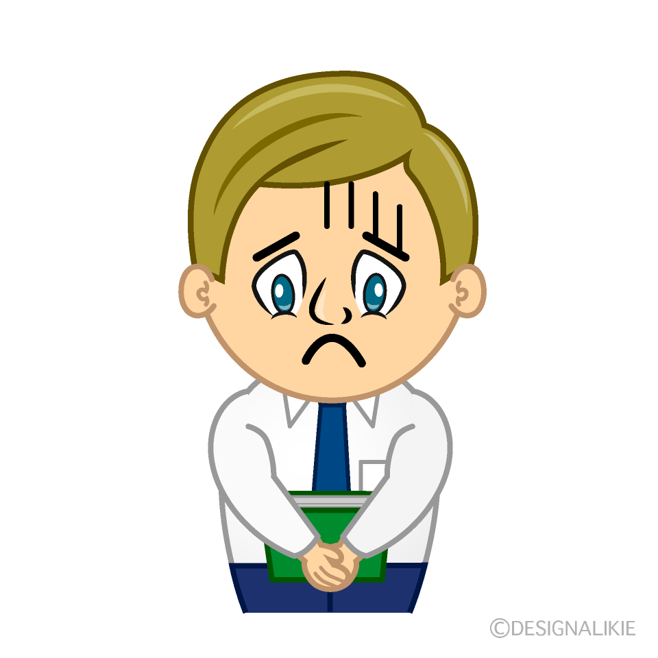 Depressed Teacher Cartoon Character Image