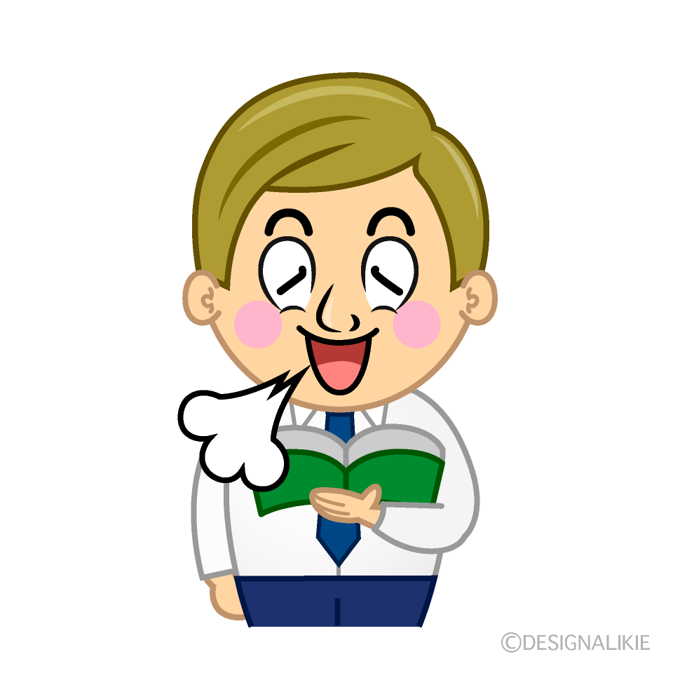 Relaxing Teacher Cartoon Character Image