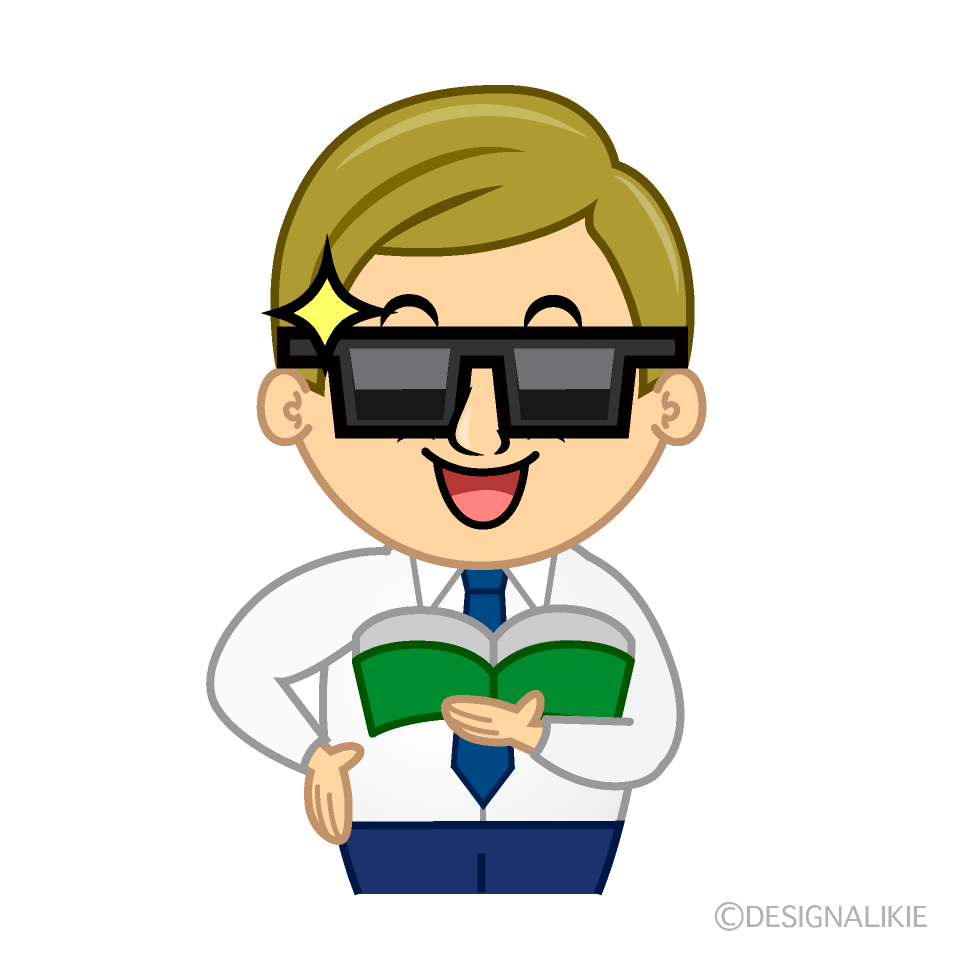 Cool Teacher Cartoon Character Image
