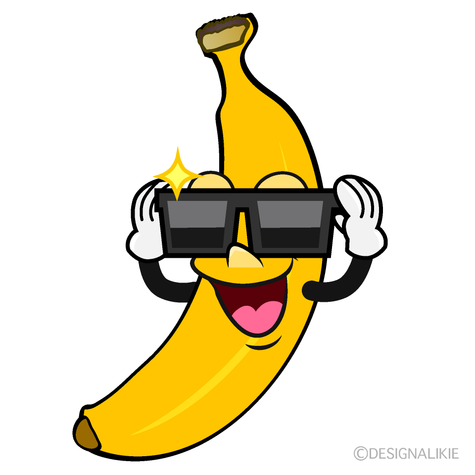 Cool Banana Cartoon Character Image