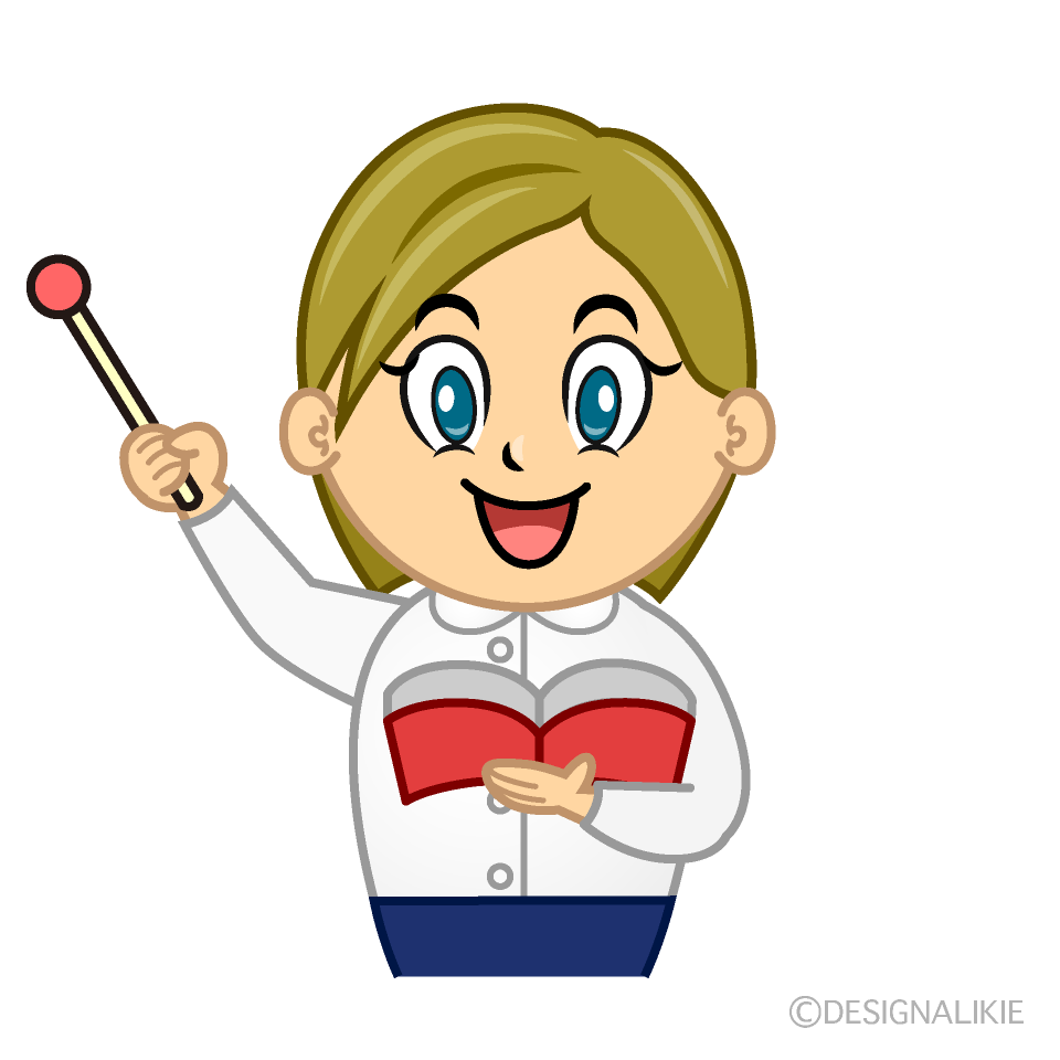 Speaking Female Teacher Cartoon Character Image