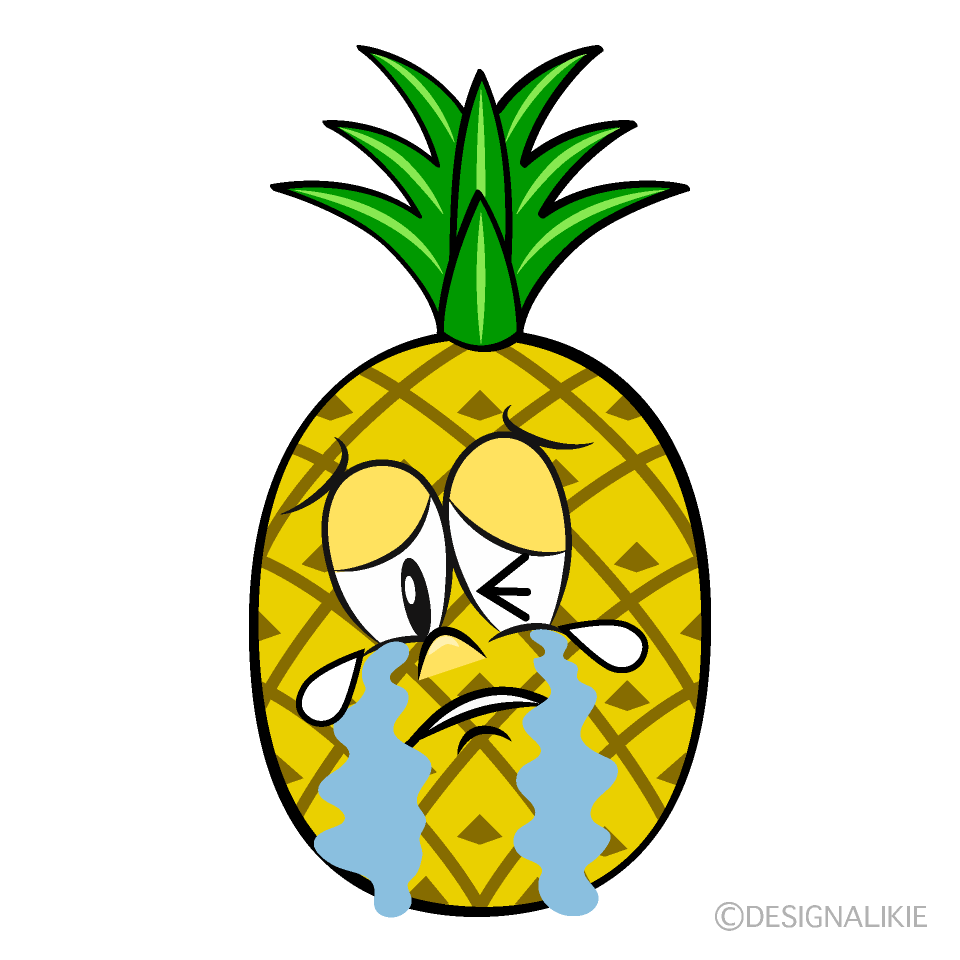 Crying Pineapple Cartoon Character Image