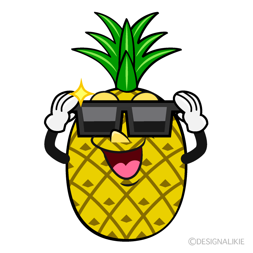 Cool Pineapple Cartoon Character Image