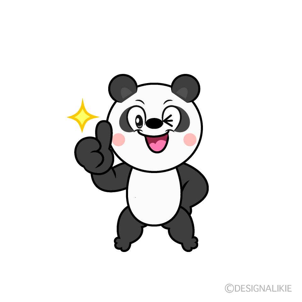 Thumbs Up Panda Cartoon Character Image