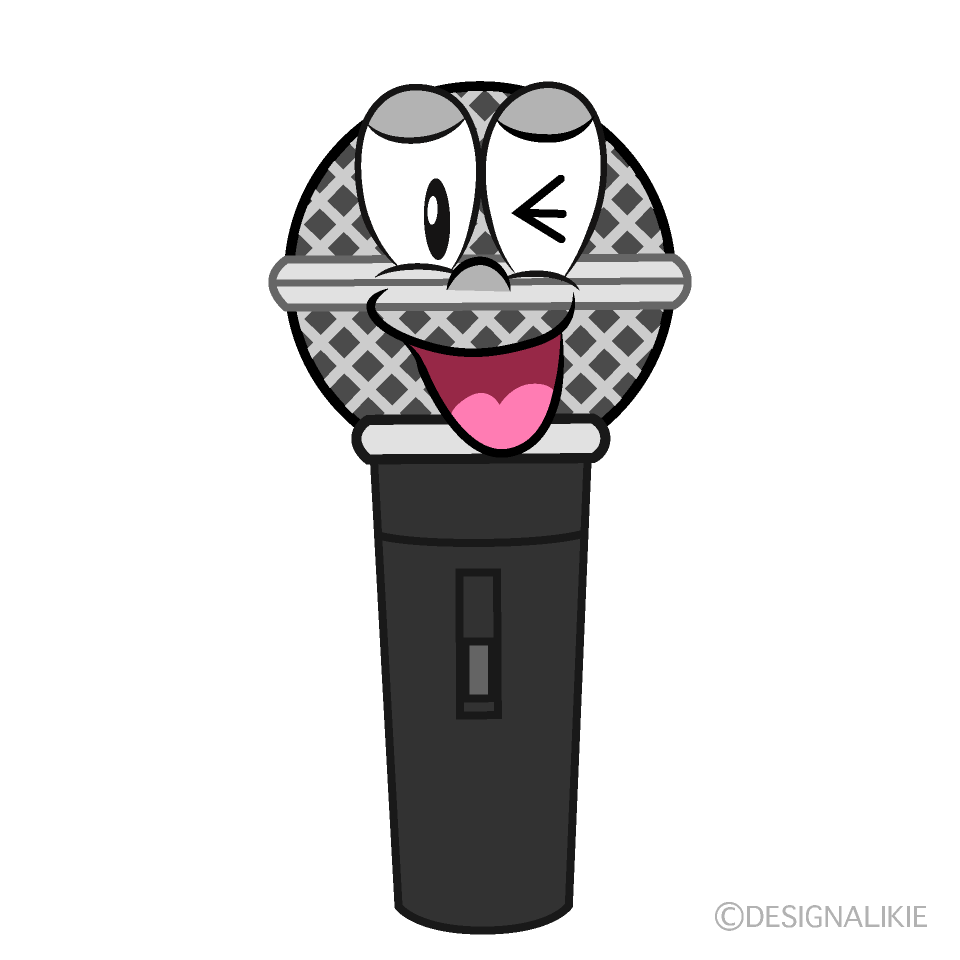 Laughing Microphone Cartoon Character Image