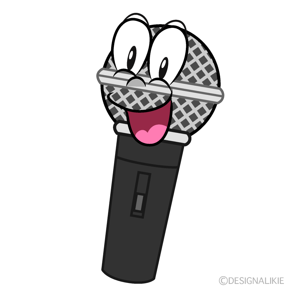 Surprising Microphone Cartoon Character Image