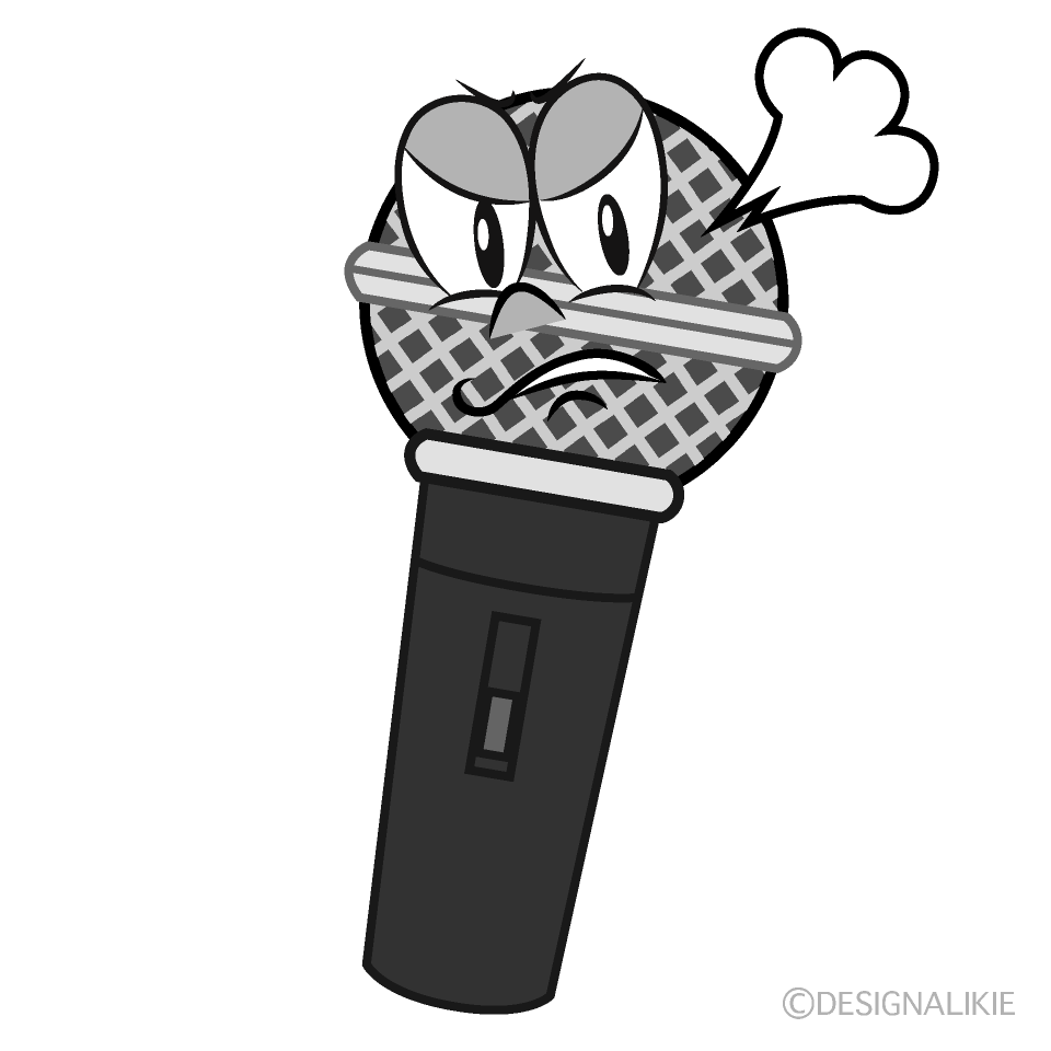 Angry Microphone Cartoon Character Image