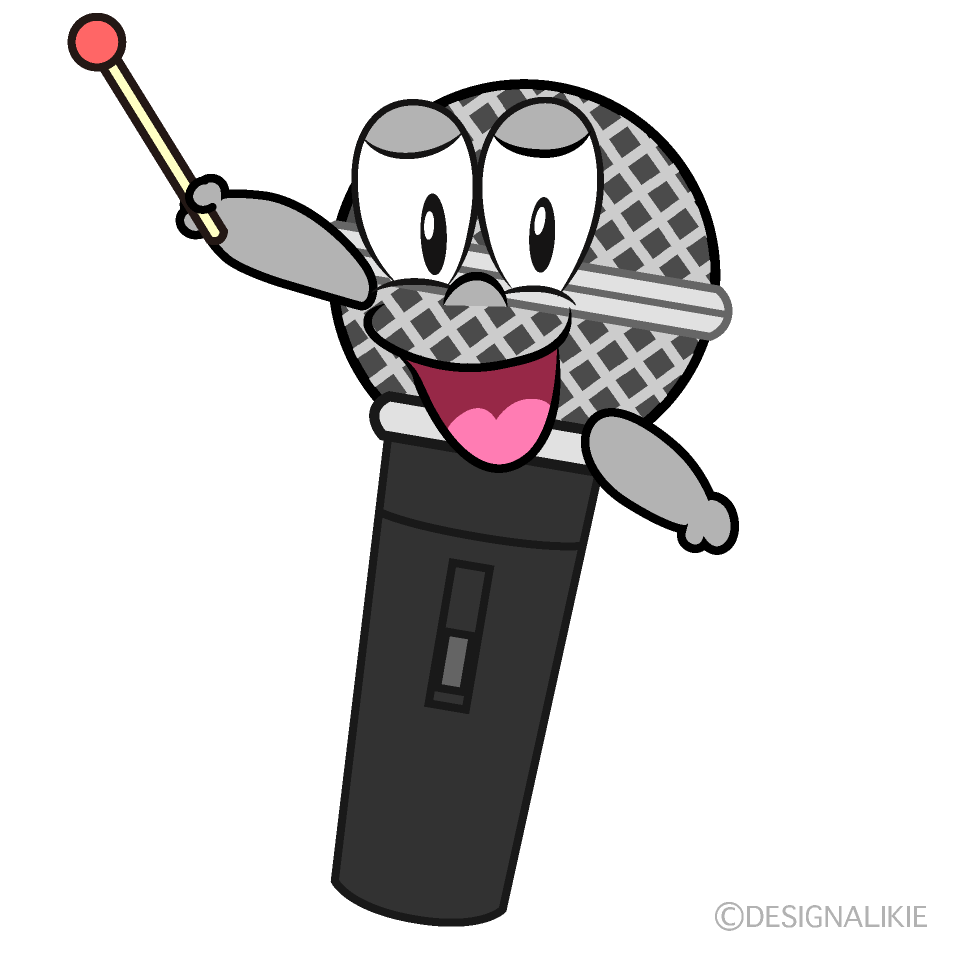 Speaking Microphone Cartoon Character Image