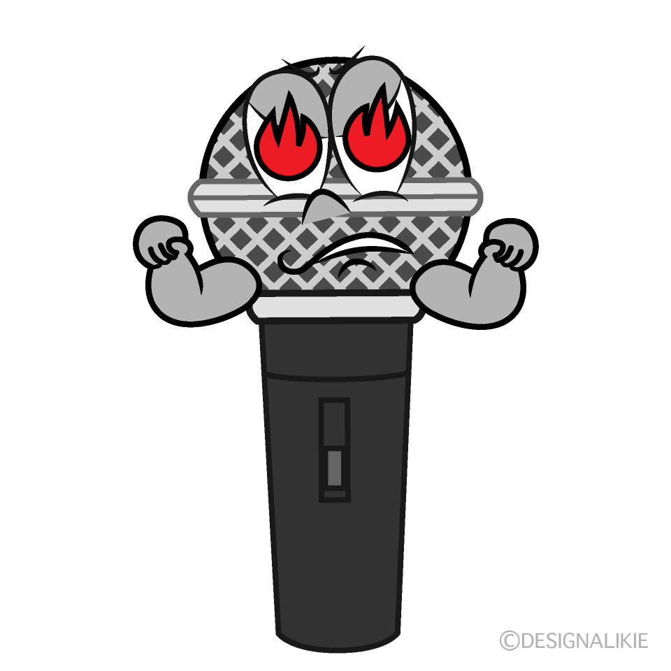 Enthusiasm Microphone Cartoon Character Image