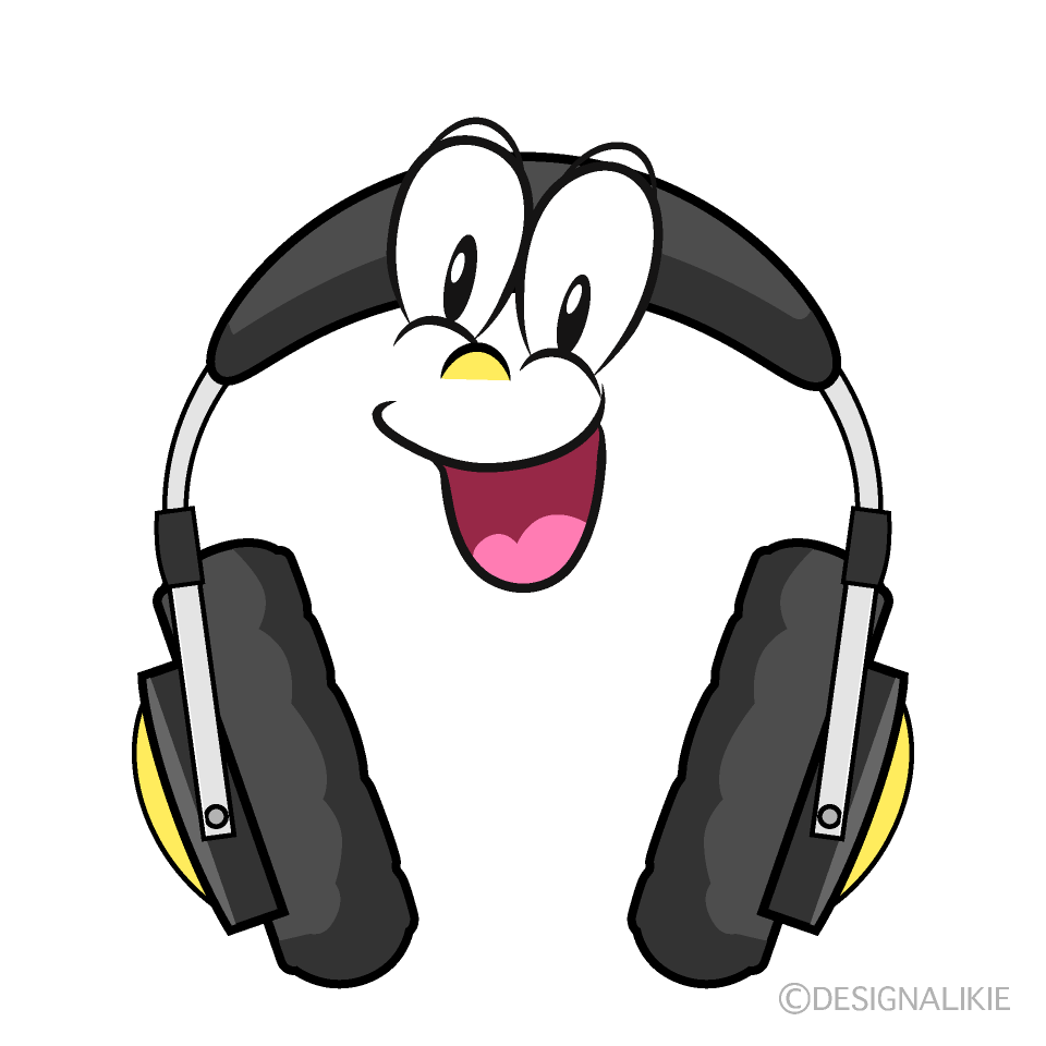 Surprising Headphone Cartoon Character Image