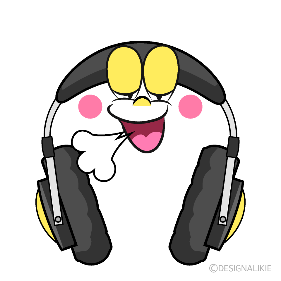Relaxing Headphone Cartoon Character Image