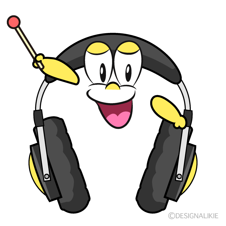 Speaking Headphone Cartoon Character Image