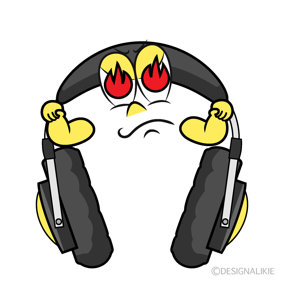 Enthusiasm Headphone Cartoon Character Image