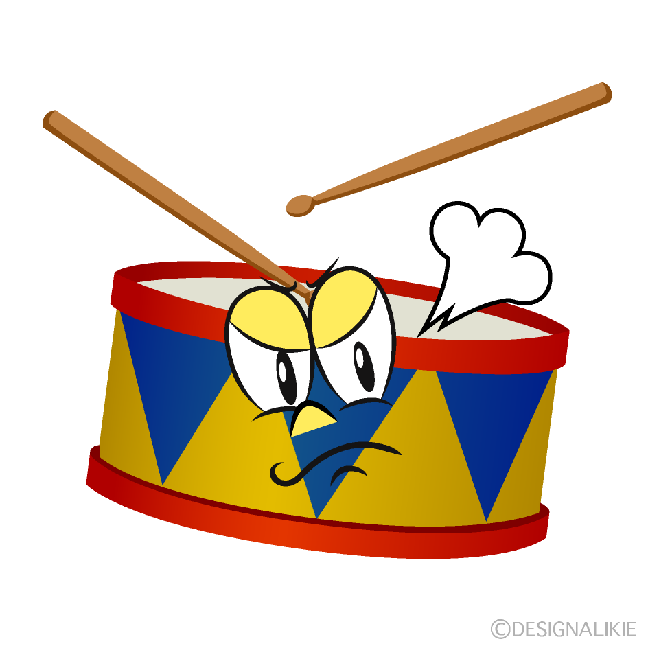 Angry Drum Cartoon Character Image