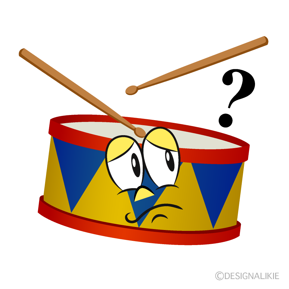 Thinking Drum Cartoon Character Image