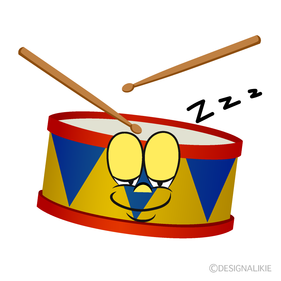 Sleeping Drum Cartoon Character Image