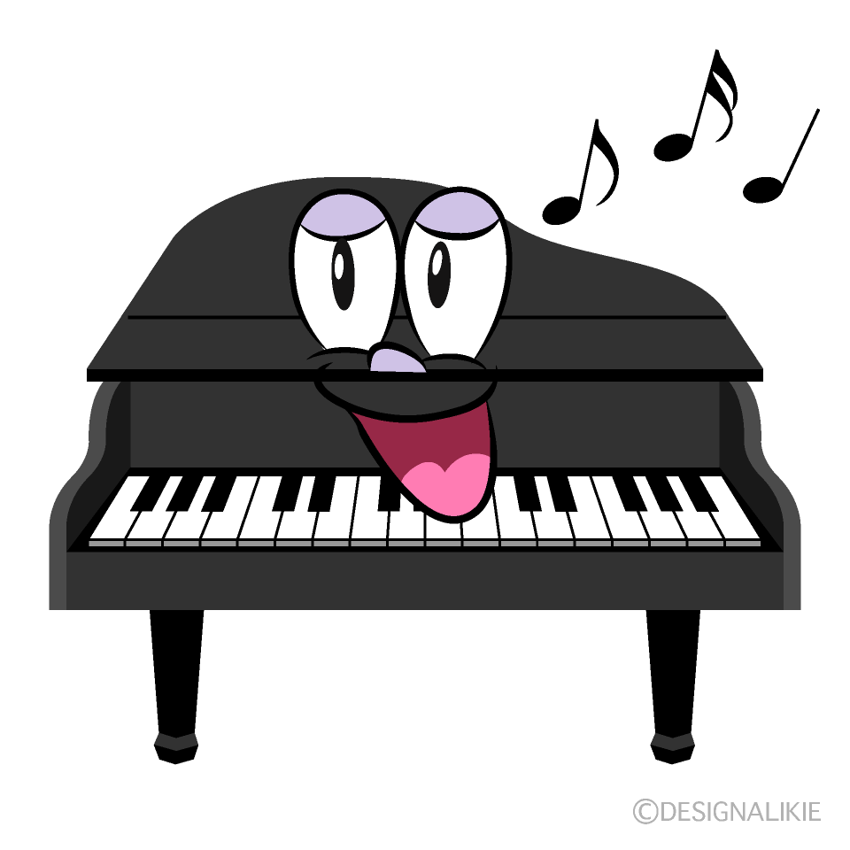 Singing Piano Cartoon Character Image