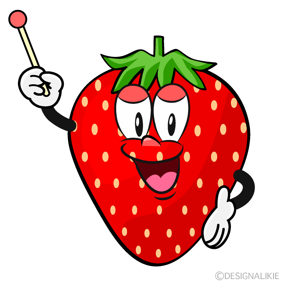 Speaking Strawberry Cartoon Character Image