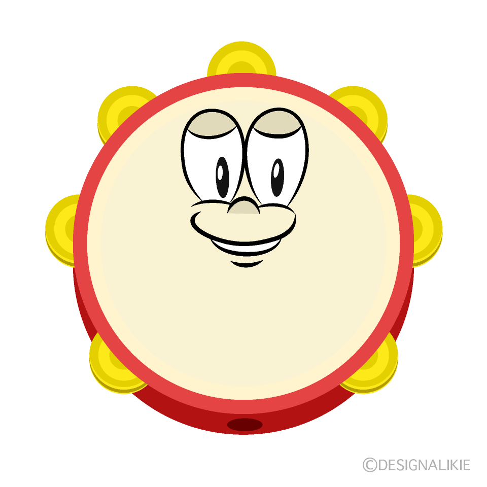 Tambourine Cartoon Character Image