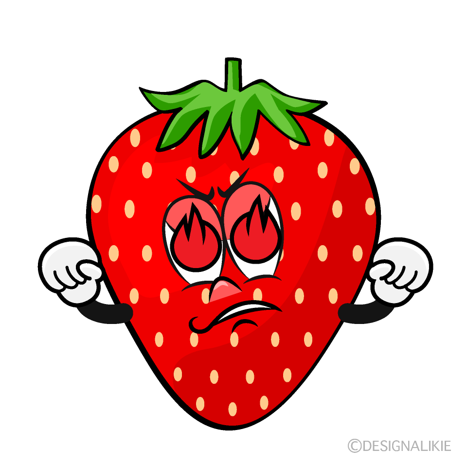 Enthusiasm Strawberry Cartoon Character Image