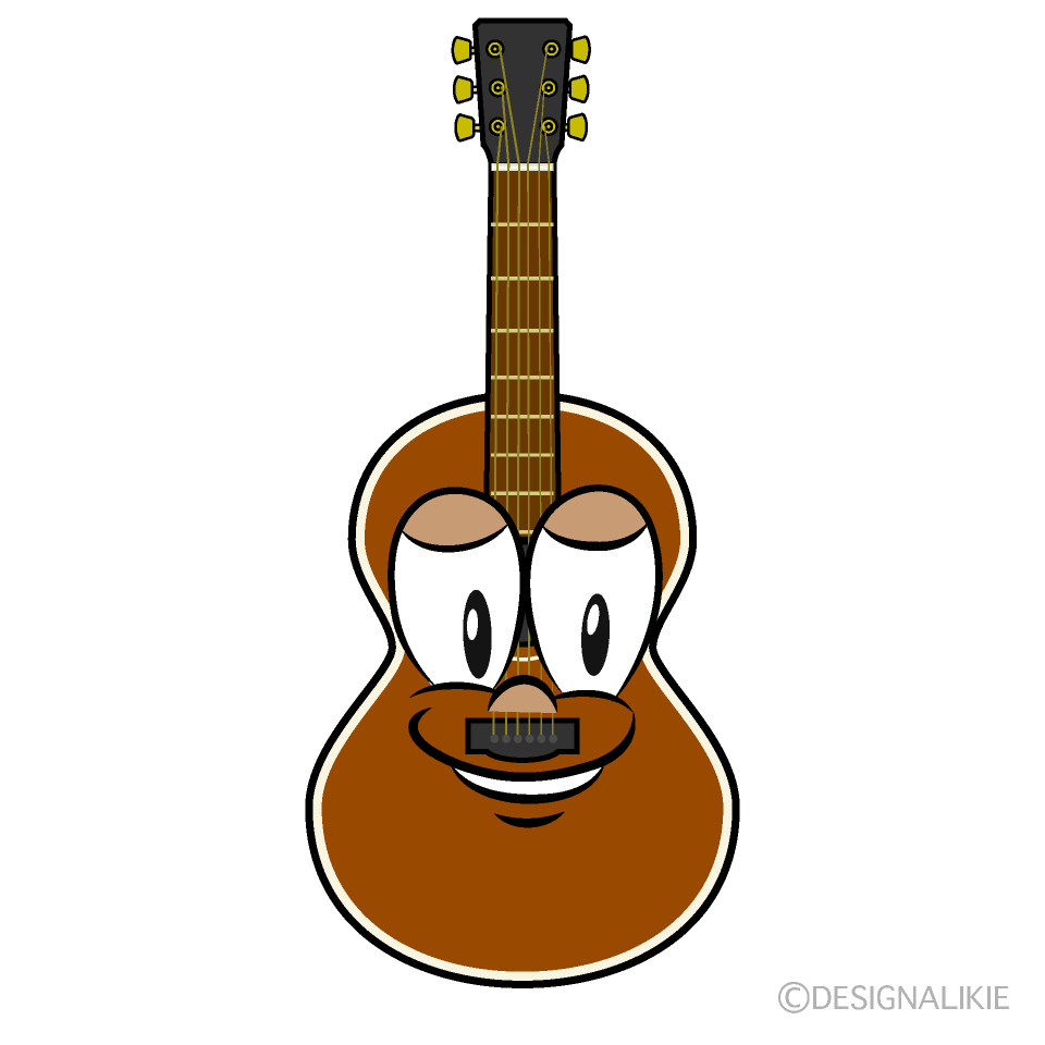 Guitar Cartoon Character Image