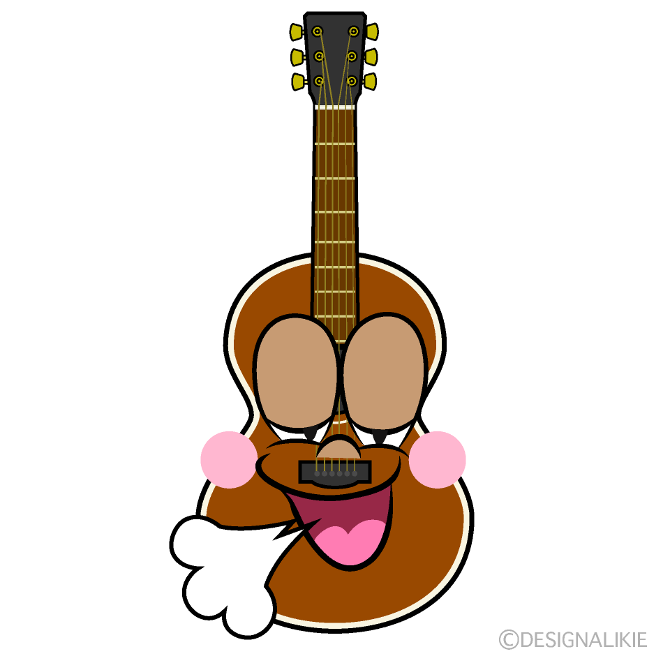 Relaxing Guitar Cartoon Character Image