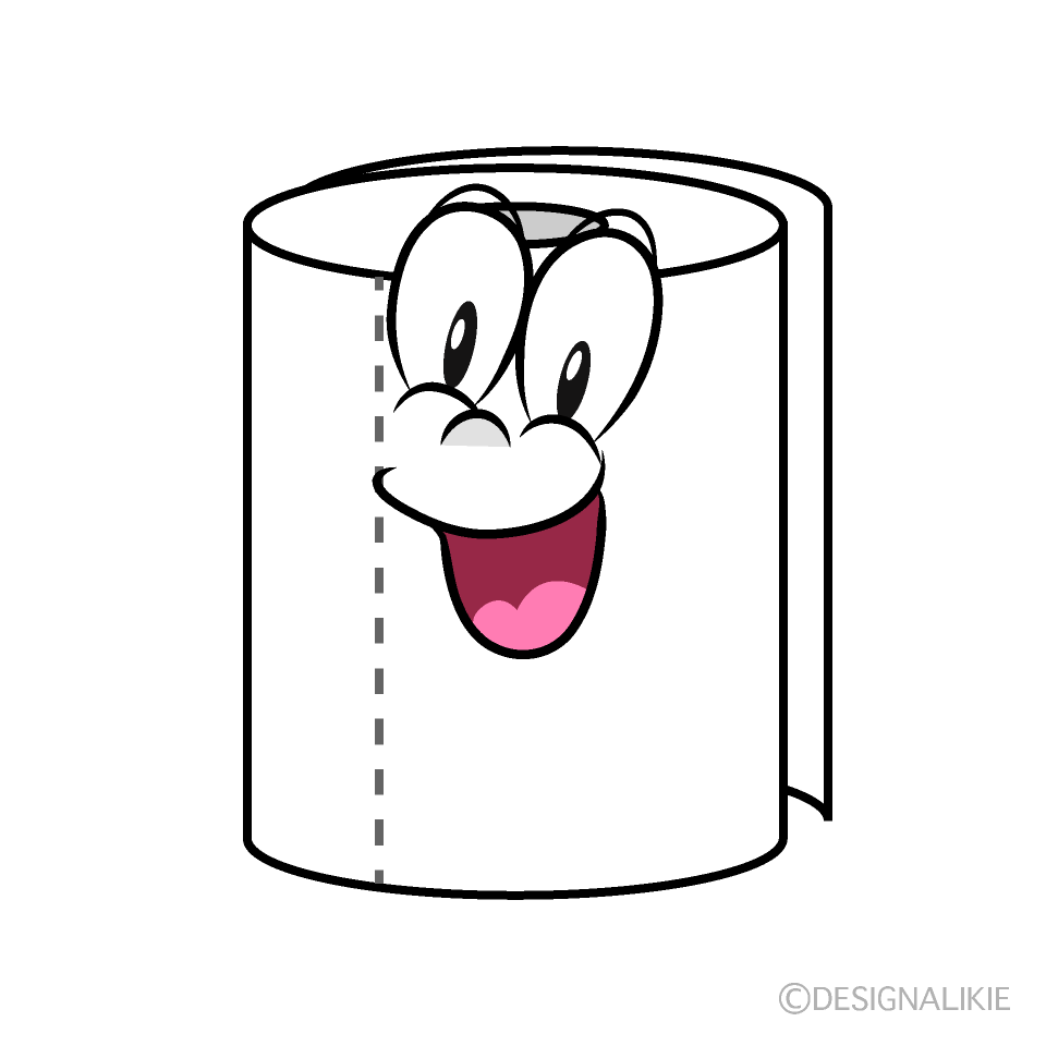 Surprising Toilet Paper Cartoon Character Image