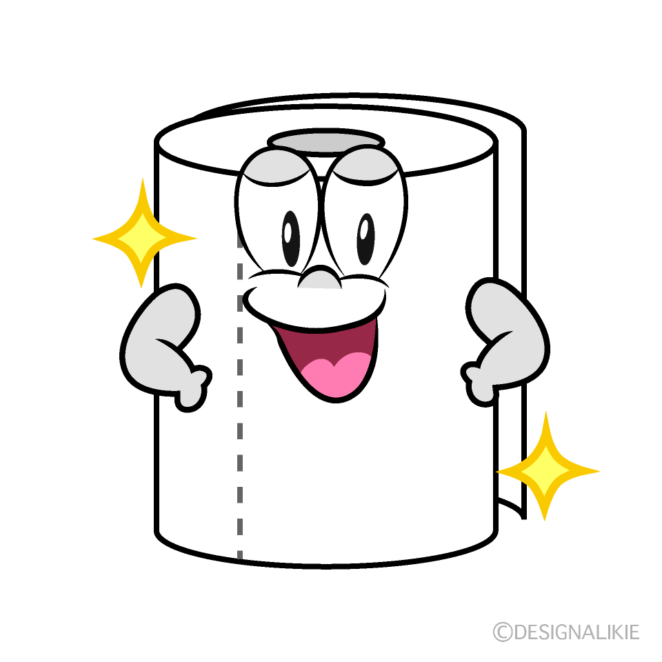 Glitter Toilet Paper Cartoon Character Image