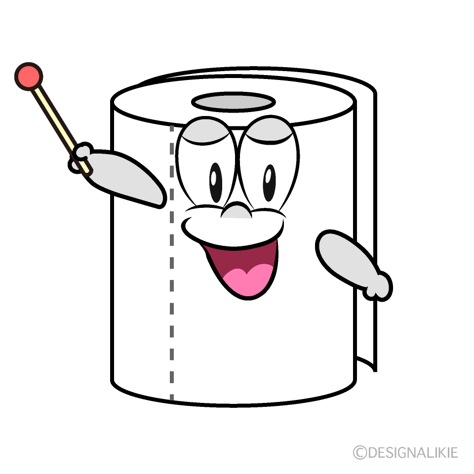 Speaking Toilet Paper Cartoon Character Image