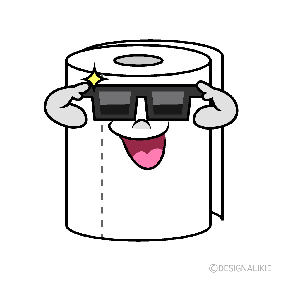 Cool Toilet Paper Cartoon Character Image