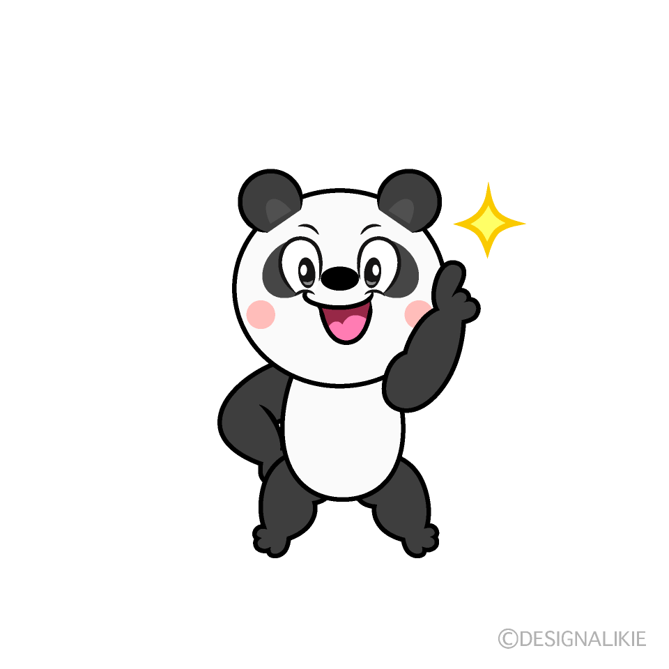 Posing Panda Cartoon Character Image