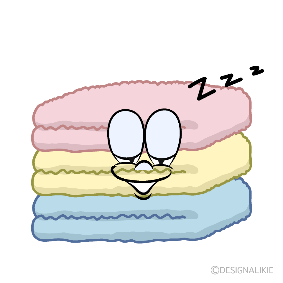 Sleeping Towel Cartoon Character Image