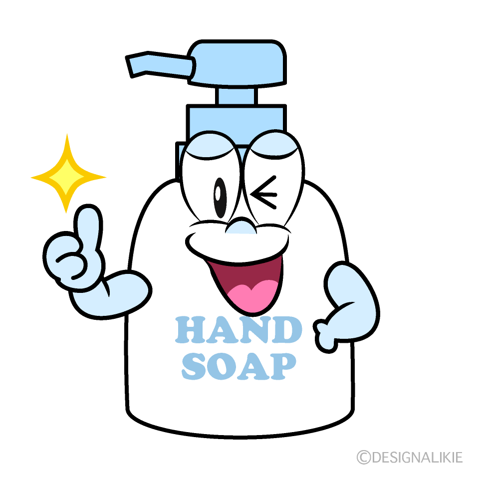Thumbs up Hand Soap Cartoon Character Image